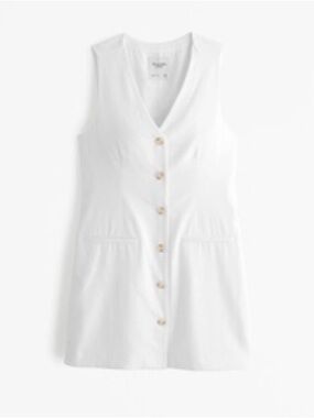 A&F Mara Linen-blend vest mini dress